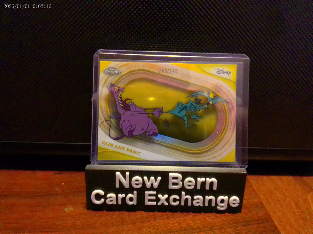 2025 Topps Chrome Disney Pain and Panic Refractor 245/275