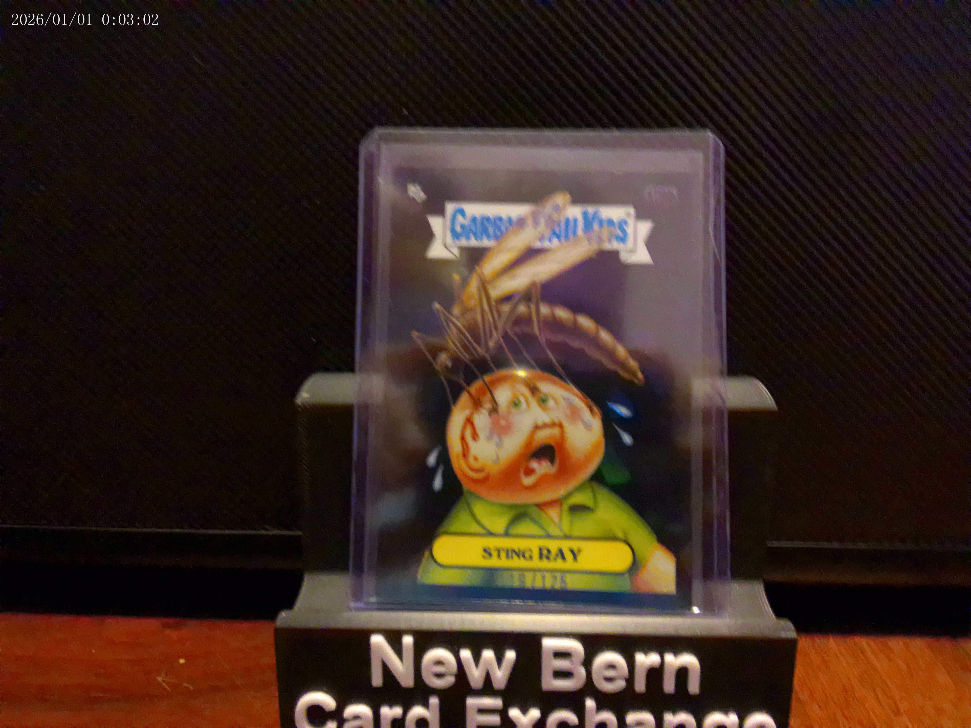 2022 Topps Garbage Pail Kids Sting Ray Black Refractor 119/125 (179b)