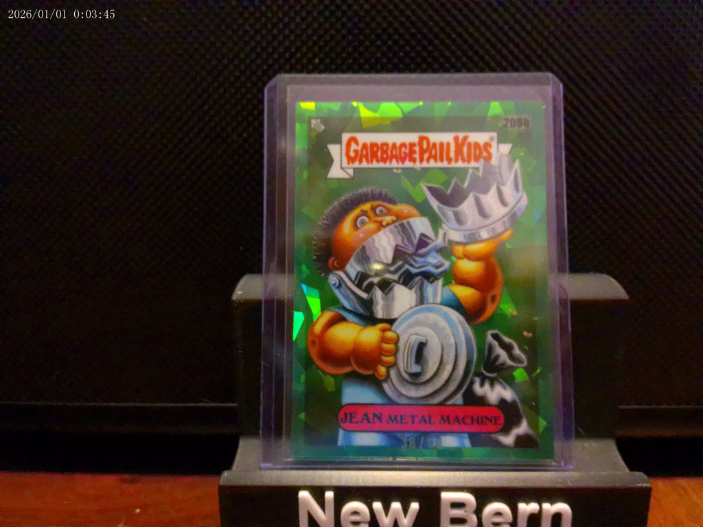 2022 Topps Garbage Pail Kids Jean Metal Machine Green Refractor 38/50 (208b)