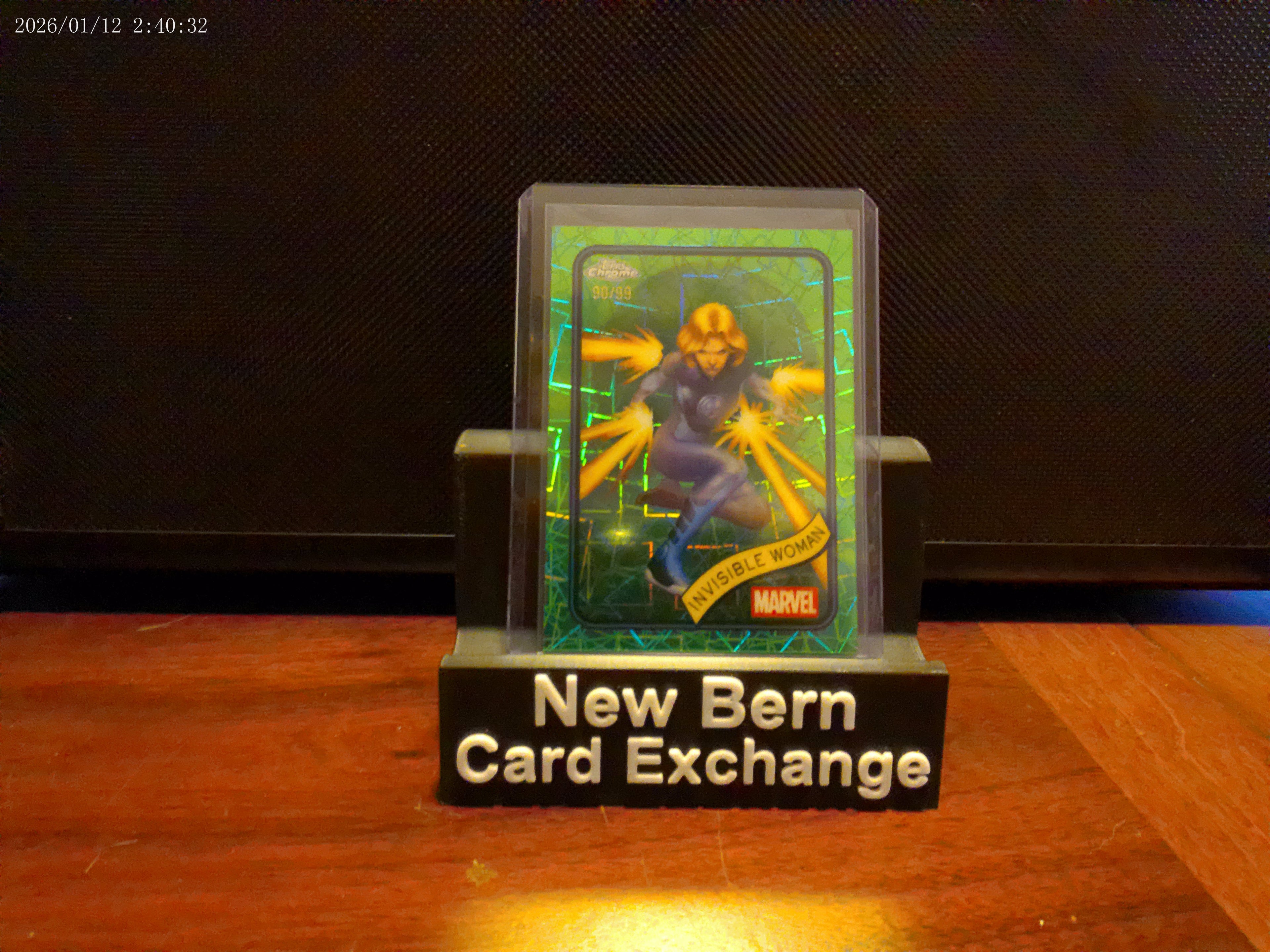 2025 Topps Chrome Marvel "Invisible Woman" Hulk Green Laser Refractor 90/99