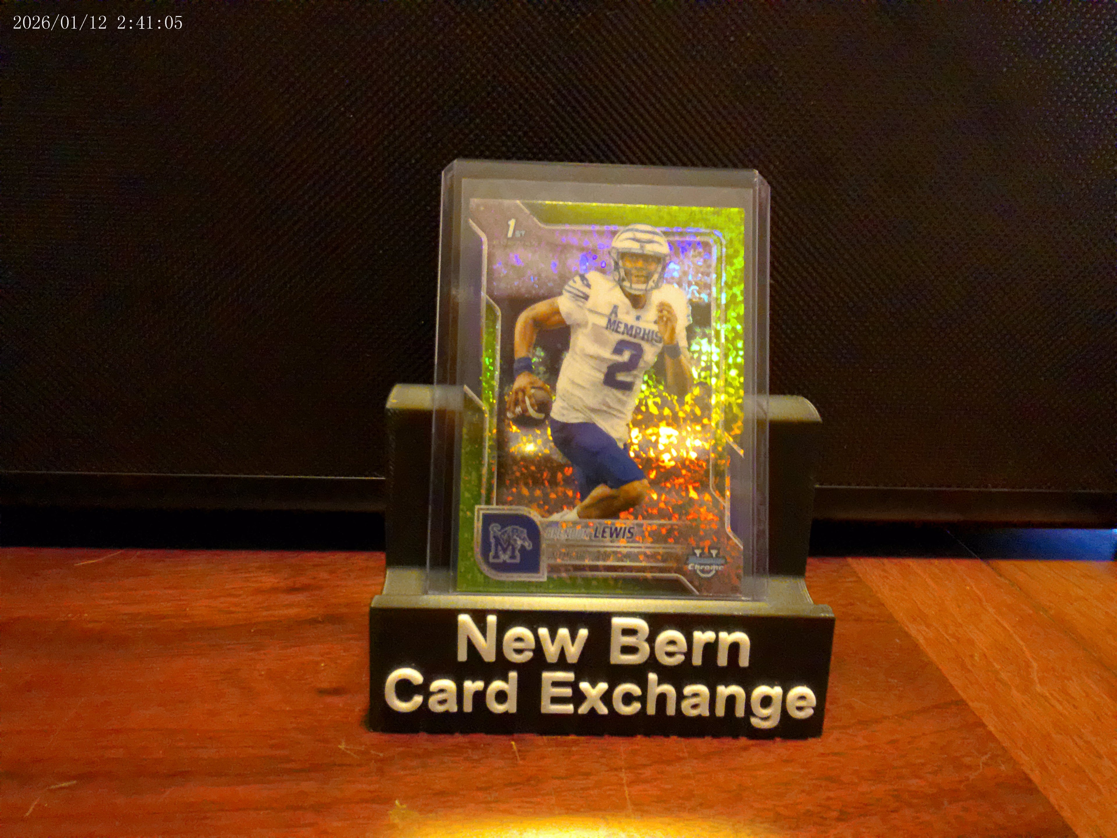 2025 Bowman Chrome University Brendon Lewis Green Glitter Refractor 22/275